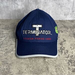 TERMINATOR Titanium Hat‎ OS Navy Fishing Lures Adjustable Snapback